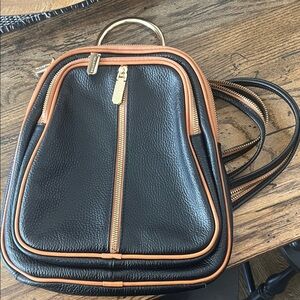Valentina Black and Tan Backpack